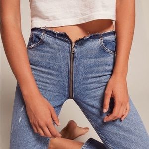 Reformation Zipper Jean in Celtic Size 22 XXS
